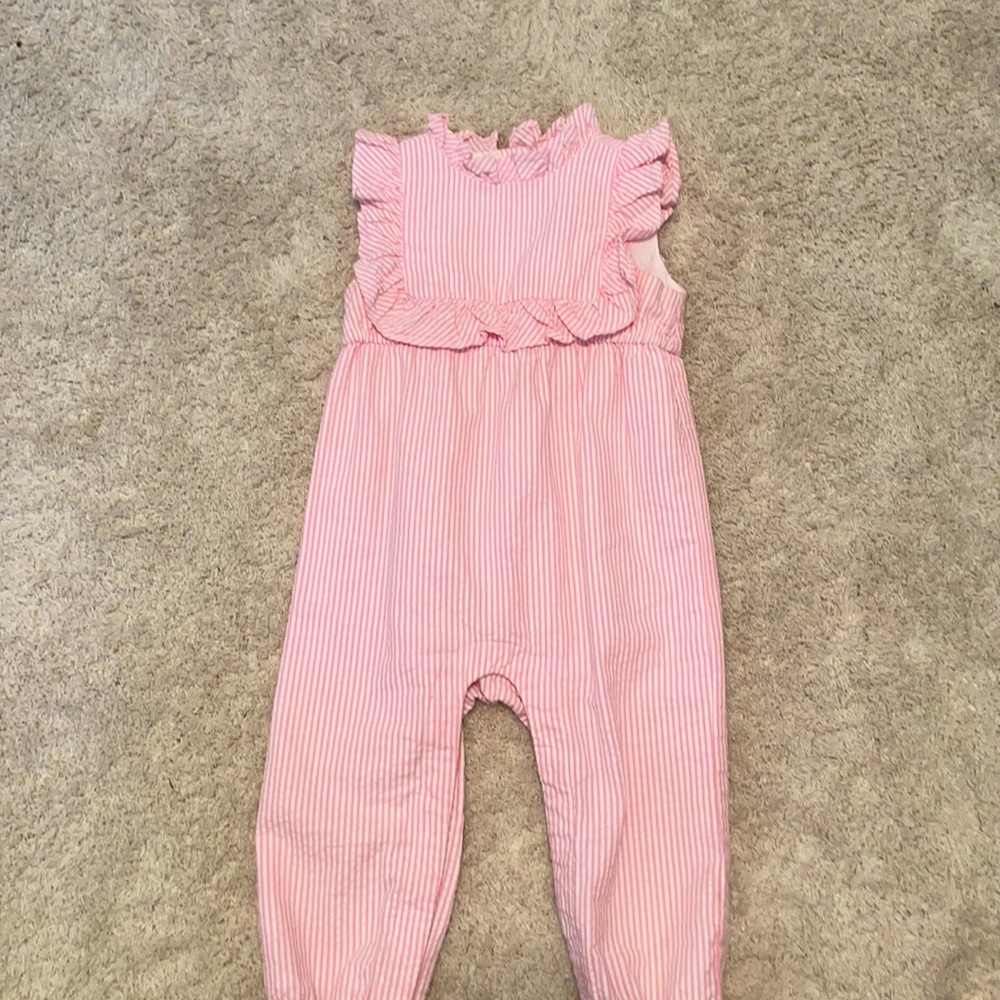 Janie and Jack NWT 12-18 month pink pants romper